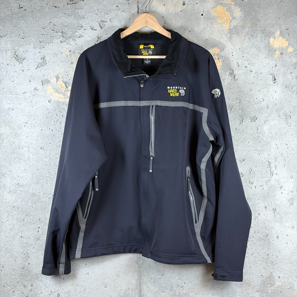 Mountain Hardwear Conduit Softshell Jacket Mens XL Navy Blue Full Zip OM3166